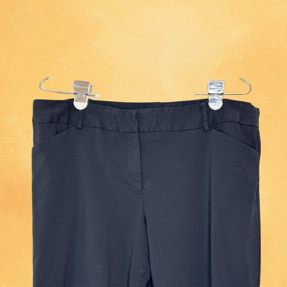 Ladies Black Relaxed Fit Straight Leg Dress Pants - Size 16 Petite - Picture 2 of 5